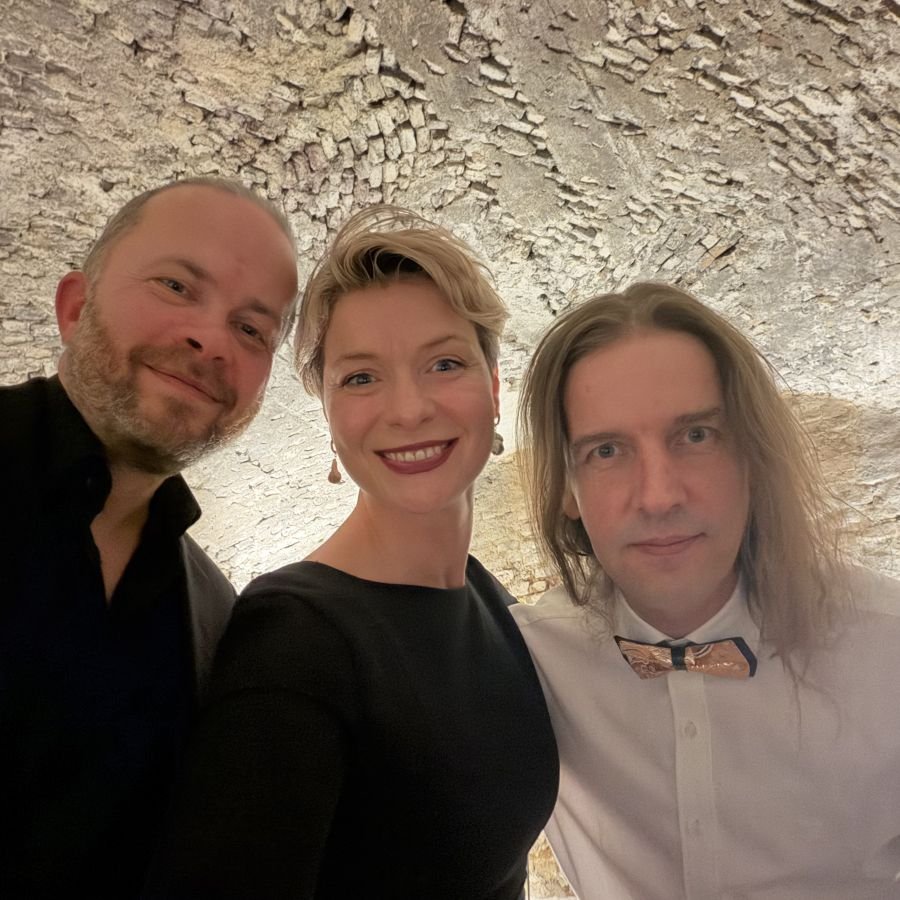 Performers after the premiere performance in Vilnius, Music Magic Club